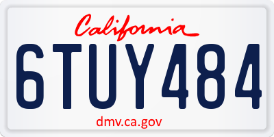 CA license plate 6TUY484
