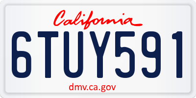 CA license plate 6TUY591