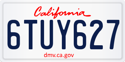 CA license plate 6TUY627