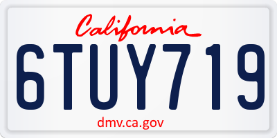 CA license plate 6TUY719
