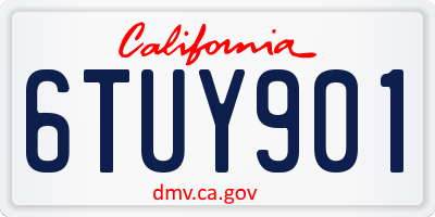 CA license plate 6TUY901