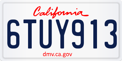 CA license plate 6TUY913