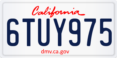 CA license plate 6TUY975