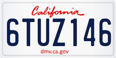 CA license plate 6TUZ146