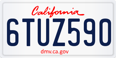 CA license plate 6TUZ590