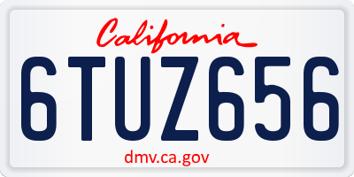 CA license plate 6TUZ656