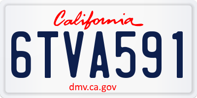 CA license plate 6TVA591
