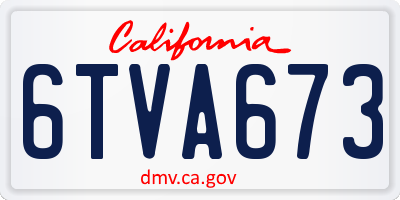 CA license plate 6TVA673
