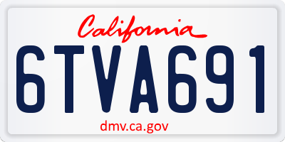 CA license plate 6TVA691