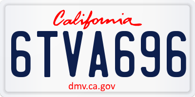 CA license plate 6TVA696