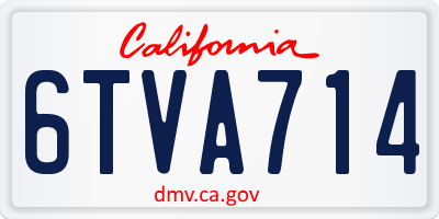 CA license plate 6TVA714