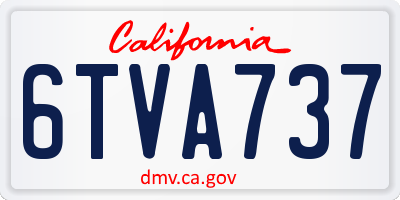CA license plate 6TVA737