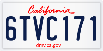 CA license plate 6TVC171