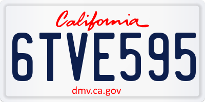 CA license plate 6TVE595