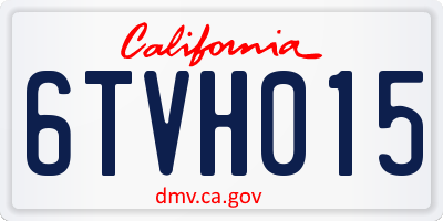 CA license plate 6TVH015