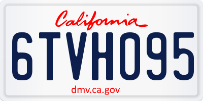CA license plate 6TVH095