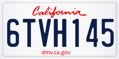 CA license plate 6TVH145