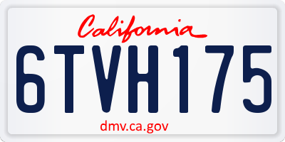 CA license plate 6TVH175