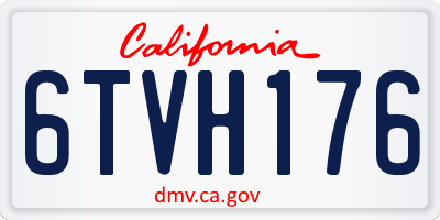 CA license plate 6TVH176