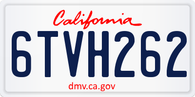 CA license plate 6TVH262