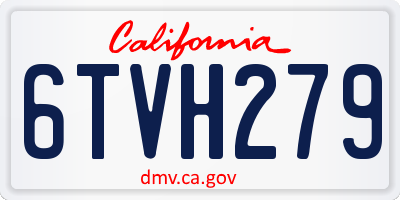 CA license plate 6TVH279