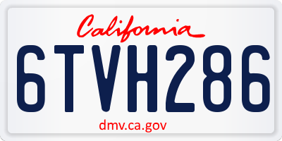 CA license plate 6TVH286