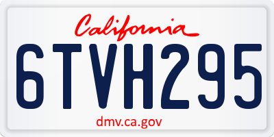 CA license plate 6TVH295