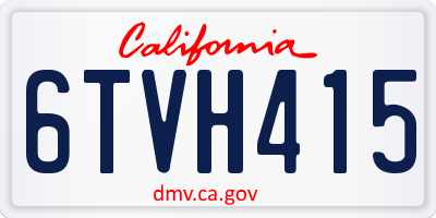 CA license plate 6TVH415