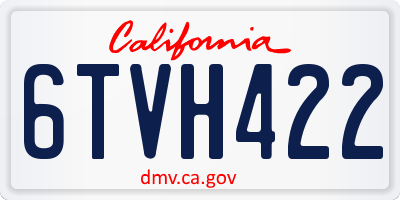 CA license plate 6TVH422