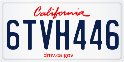 CA license plate 6TVH446