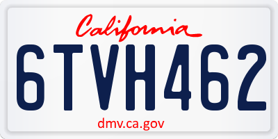 CA license plate 6TVH462