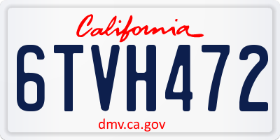 CA license plate 6TVH472