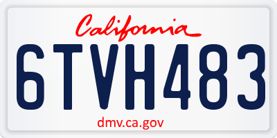 CA license plate 6TVH483