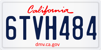 CA license plate 6TVH484