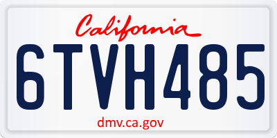 CA license plate 6TVH485