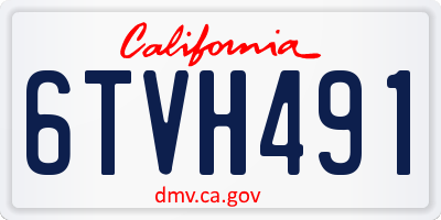 CA license plate 6TVH491