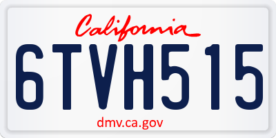 CA license plate 6TVH515