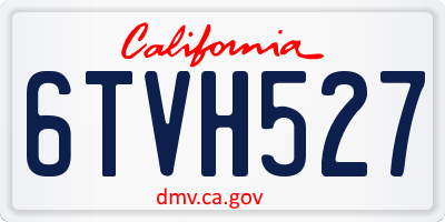 CA license plate 6TVH527