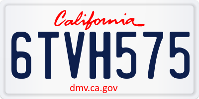 CA license plate 6TVH575