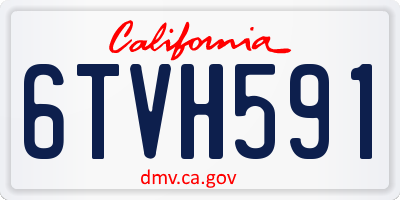 CA license plate 6TVH591