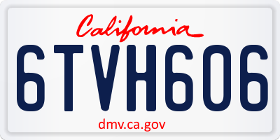 CA license plate 6TVH606