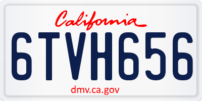 CA license plate 6TVH656
