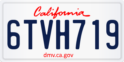 CA license plate 6TVH719