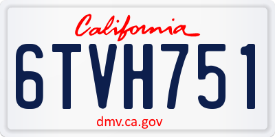 CA license plate 6TVH751