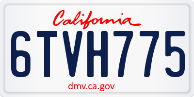 CA license plate 6TVH775