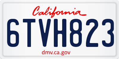 CA license plate 6TVH823