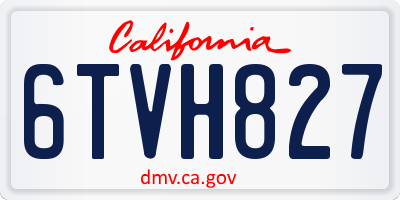 CA license plate 6TVH827