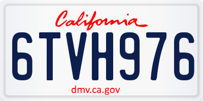 CA license plate 6TVH976