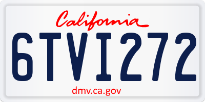 CA license plate 6TVI272