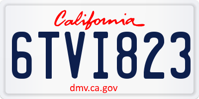 CA license plate 6TVI823
